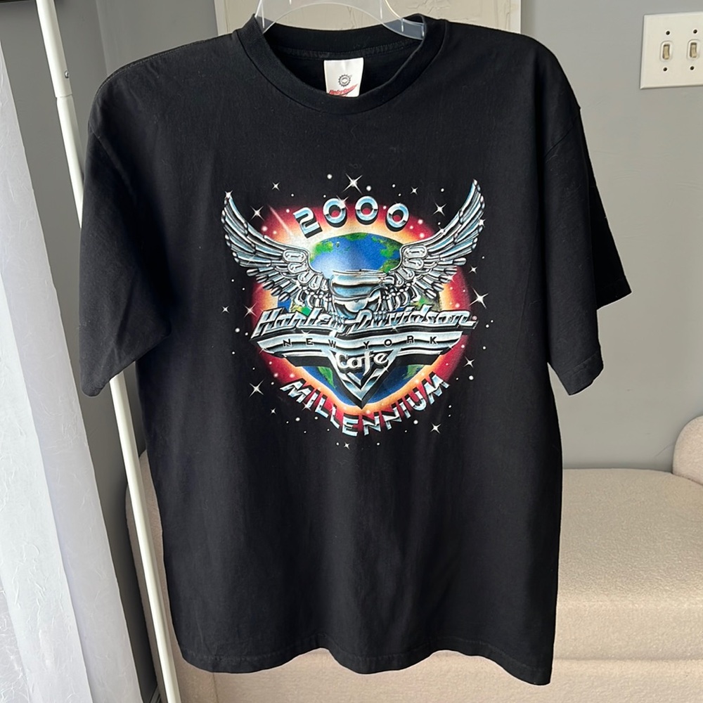 Harley Davidson New York Cafe 2000 Millennium T-Shirt XL
